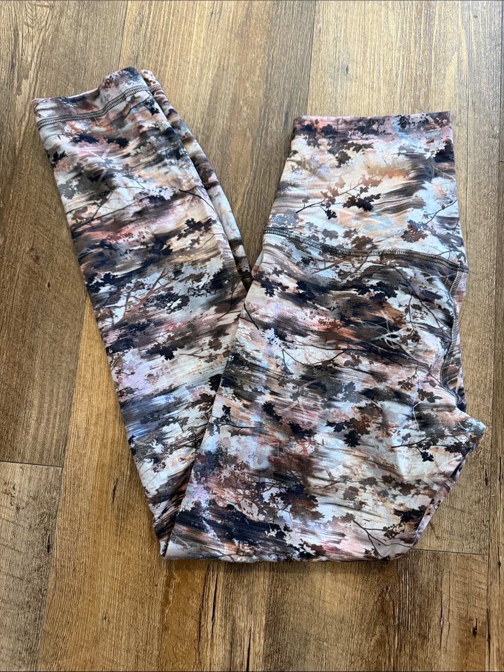 lululemon athletica Align Abstract Floral Print Leggings in Pink, Brown & Gray